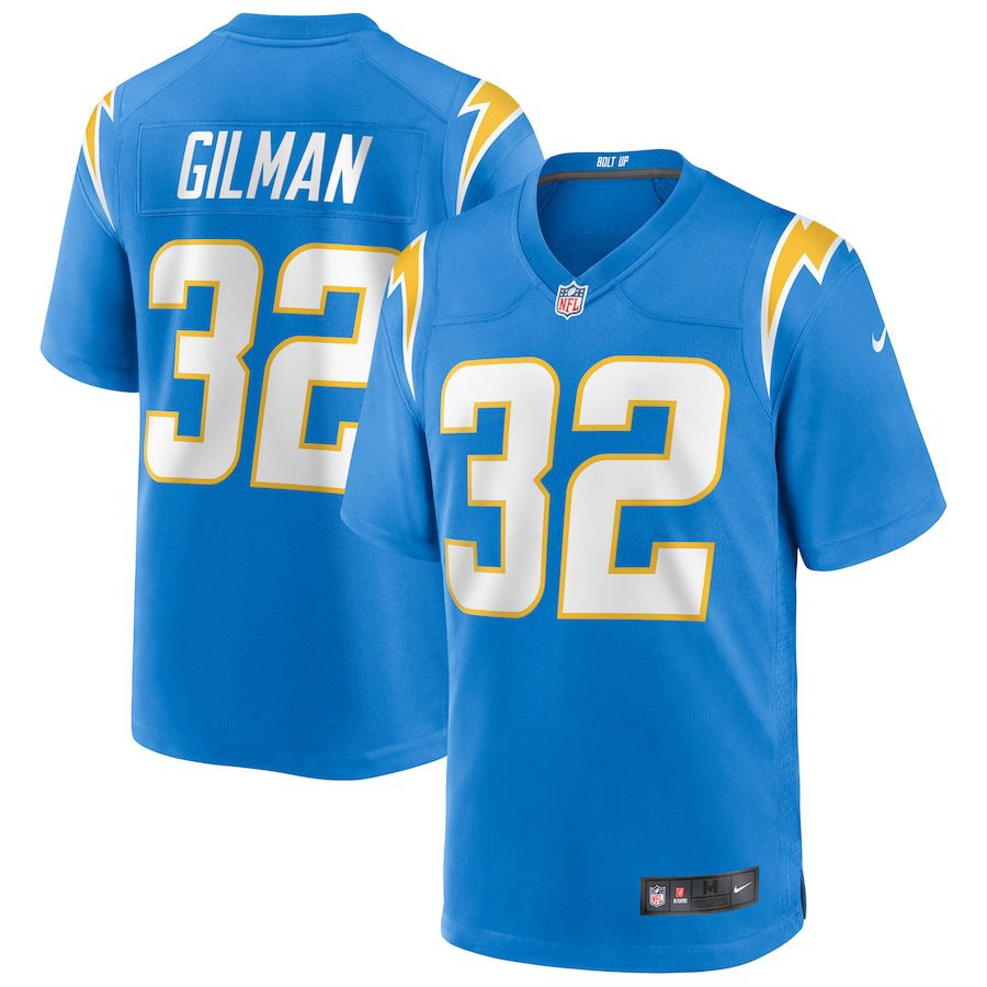 Men Los Angeles Chargers #32 Alohi Gilman Nike Powder Blue Game NFL Jersey